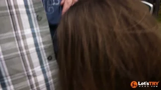 Ingrid sucks cock in forest frame 4